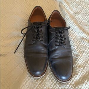 J Ferrar Men's Black Leather Dress Shoes